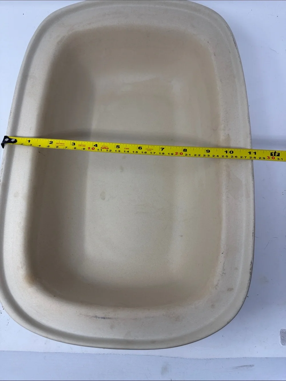 Pampered Chef Family Heritage Stoneware 17 x 11 Roaster Pan w/ Lid Dome Covered